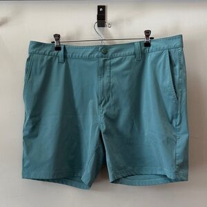 RHONE 7” Commuter  Men's Teal Flat Front Shorts